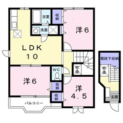 ヴァ－トゥ－友２番館の物件間取画像